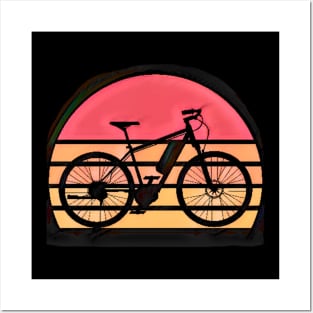 BIKE retro sunset Posters and Art